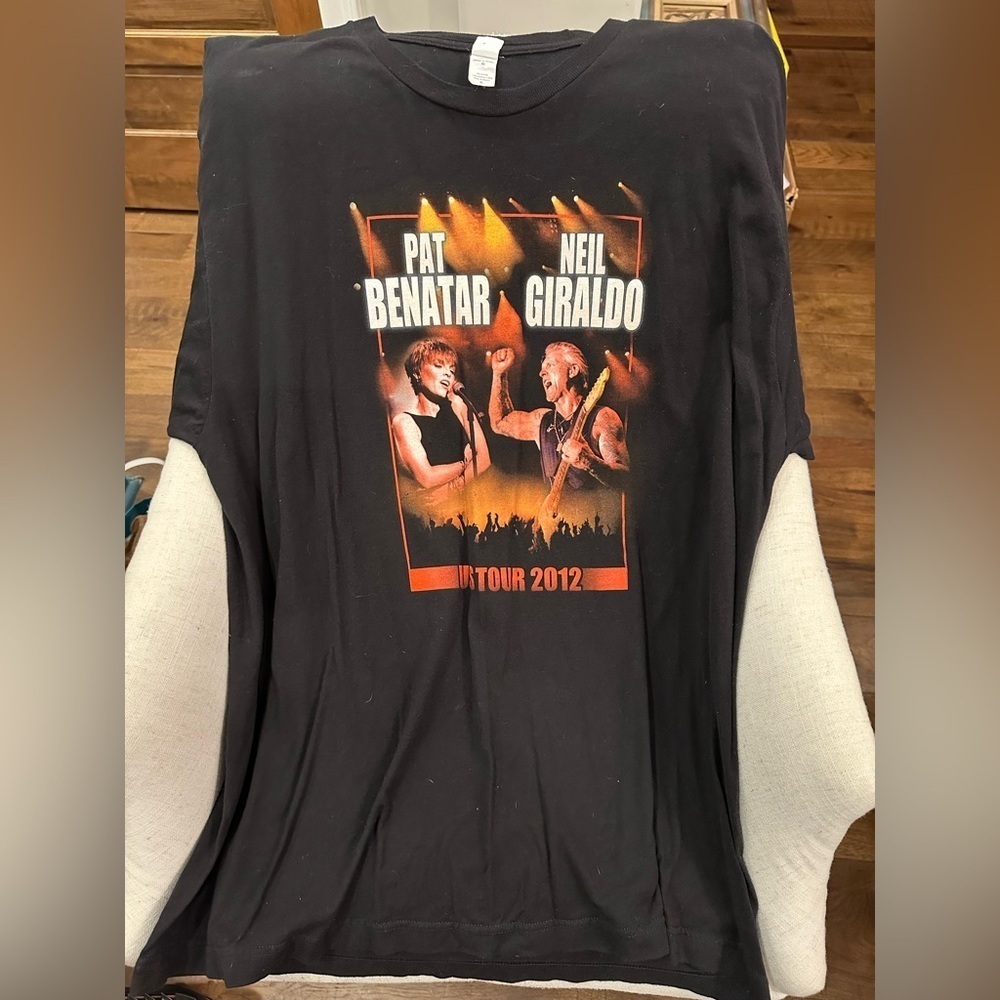 PAT BENATAR & NEIL GIRALDO 2012 Concert Tour T-Shirt Tee Unisex Black Music XL